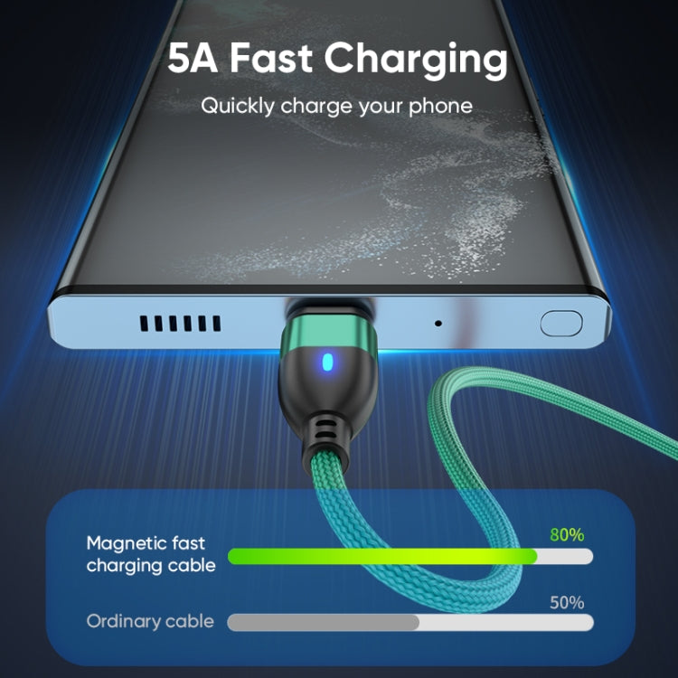 ENKAY 3 in 1 PD100W Type-C to Type-C / 8 Pin / Micro USB Magnetic Fast Charging Cable, Cable Length:1m(Green) - free shipping - PMC Jewellery - Order now!
