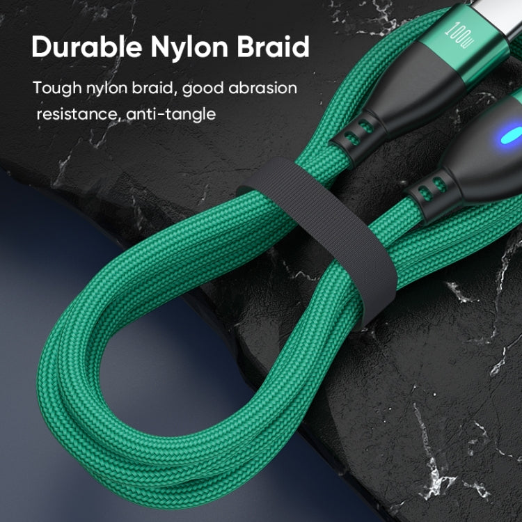 ENKAY 3 in 1 PD100W Type-C to Type-C / 8 Pin / Micro USB Magnetic Fast Charging Cable, Cable Length:1.8m(Black) - free shipping - PMC Jewellery - Order now!
