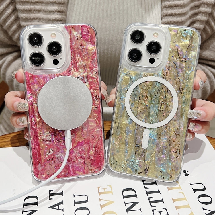 For iPhone 14 Plus Shell Texture Multicolor MagSafe TPU Phone Case(Purple) - iPhone 14 Plus Cases by PMC TechLife | Online Shopping South Africa | PMC TechLife