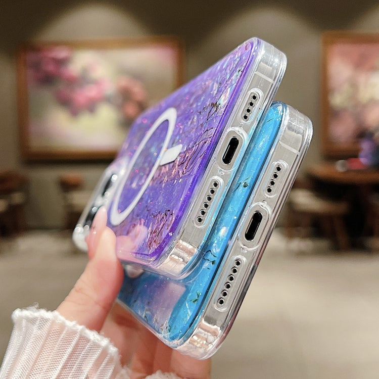 For iPhone 11 Shell Texture Multicolor MagSafe TPU Phone Case(Sky Blue) - iPhone 11 Cases by PMC TechLife | Online Shopping South Africa | PMC TechLife