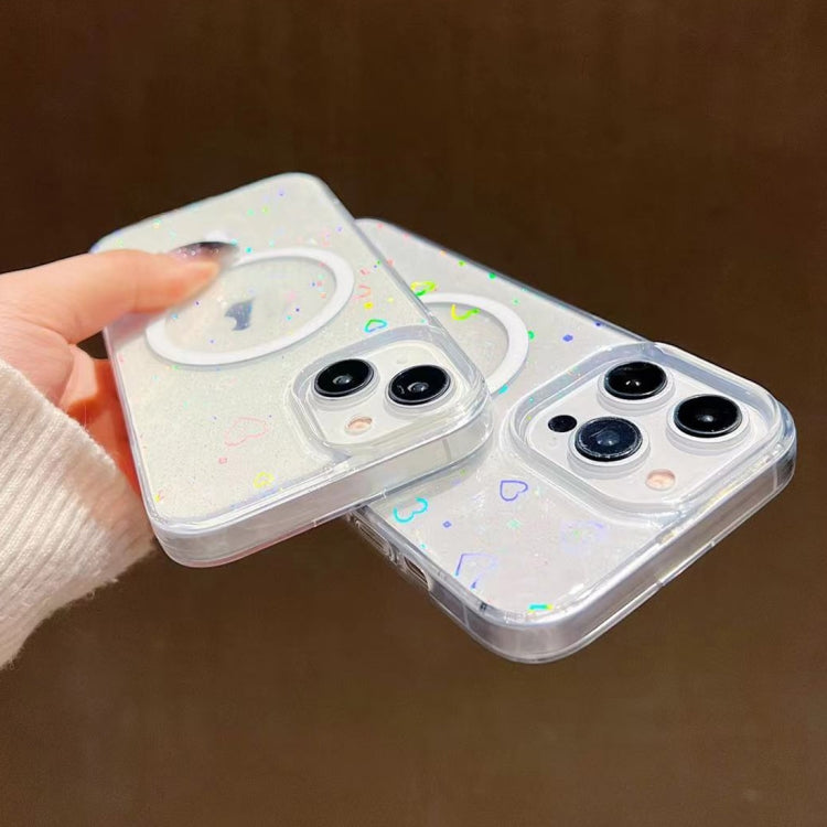 For iPhone 12 Pro Laser Love MagSafe TPU Phone Case(Transparent) - free shipping - PMC TechLife - Order now!