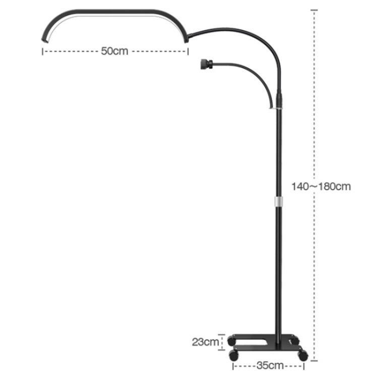 HD-G63X Floor Standing Remote Dimming LED Moon Lamp Manicure Eyelash Beauty Lamp(EU Plug) - Selfie Light by PMC TechLife | Online Shopping South Africa | PMC TechLife | Buy Now Pay Later Mobicred