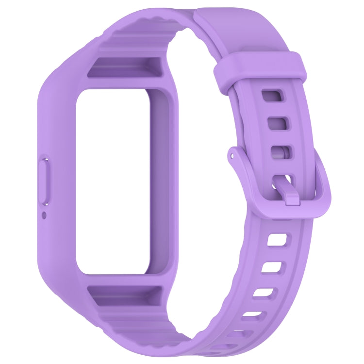 For Samsung Galaxy Fit 3 Integrated TPU Watch Band(Purple) - Watch Bands by PMC TechLife | Online Shopping South Africa | PMC TechLife