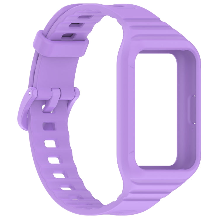For Samsung Galaxy Fit 3 Integrated TPU Watch Band(Purple) - Watch Bands by PMC TechLife | Online Shopping South Africa | PMC TechLife