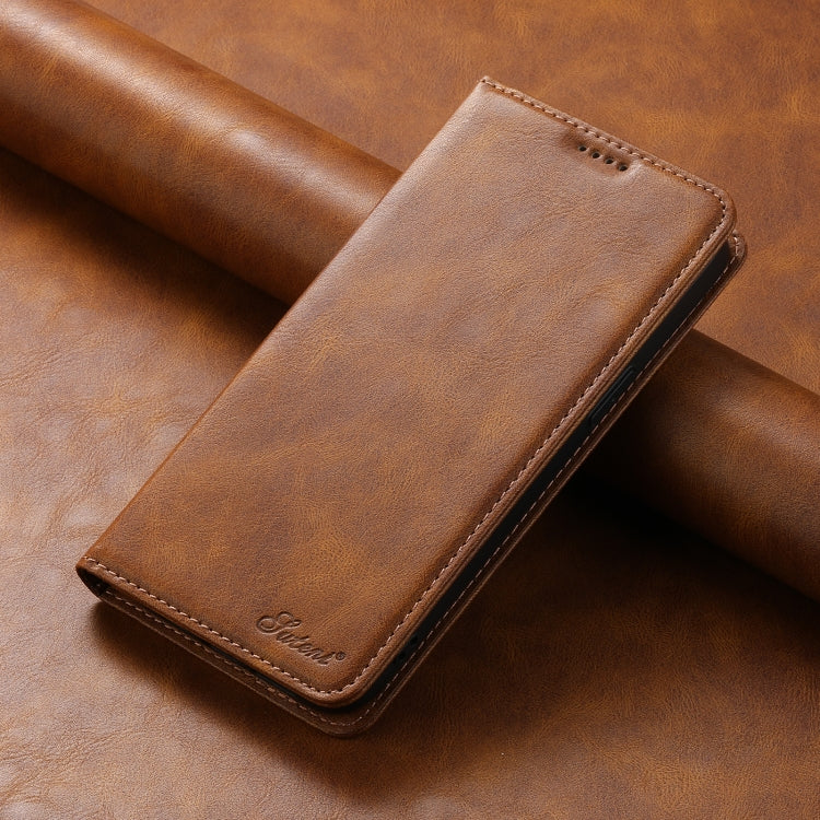 For Samsung Galaxy S24 Ultra 5G Suteni J02 Oil Wax Wallet Leather Phone Case(Brown) - Galaxy S24 Ultra 5G Cases by Suteni | Online Shopping South Africa | PMC Jewellery | Buy Now Pay Later Mobicred