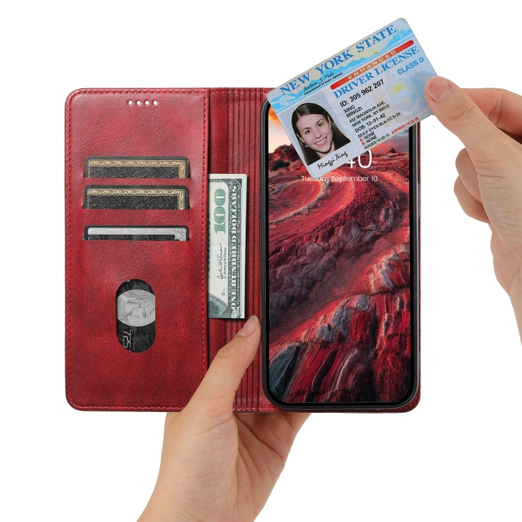 For Samsung Galaxy S24 Ultra 5G Suteni J02 Oil Wax Wallet Leather Phone Case(Red) - Galaxy S24 Ultra 5G Cases by Suteni | Online Shopping South Africa | PMC Jewellery | Buy Now Pay Later Mobicred