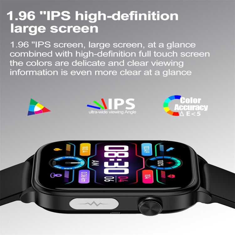 ET570 1.96 inch Color Screen Smart Watch Silicone Strap, Support Bluetooth Call / ECG(Pink) - Smart Watches by PMC TechLife | Online Shopping South Africa | PMC TechLife