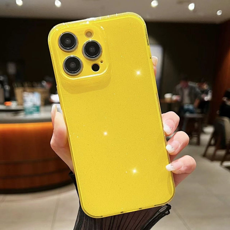 For iPhone 16 Pro Jelly Glitter Solid Color TPU Phone Case(Yellow) - iPhone 16 Pro Cases by PMC TechLife | Online Shopping South Africa | PMC TechLife | Buy Now Pay Later Mobicred