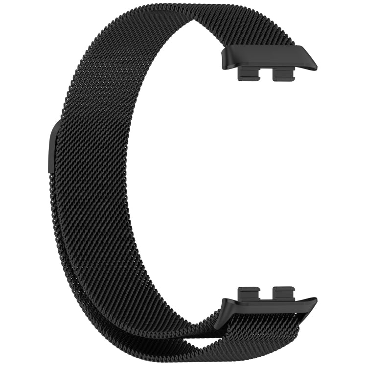 For Honor Band 9 Milan Magnetic Steel Mesh Watch Band(Black) - Watch Bands by PMC TechLife | Online Shopping South Africa | PMC TechLife