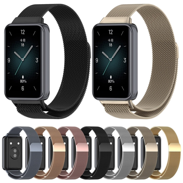 For Honor Band 9 Milan Magnetic Steel Mesh Watch Band(Gray) - Watch Bands by PMC TechLife | Online Shopping South Africa | PMC TechLife