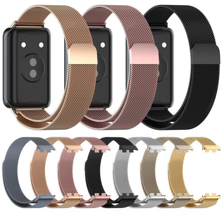 For Honor Band 9 Milan Magnetic Steel Mesh Watch Band(Gray) - Watch Bands by PMC TechLife | Online Shopping South Africa | PMC TechLife