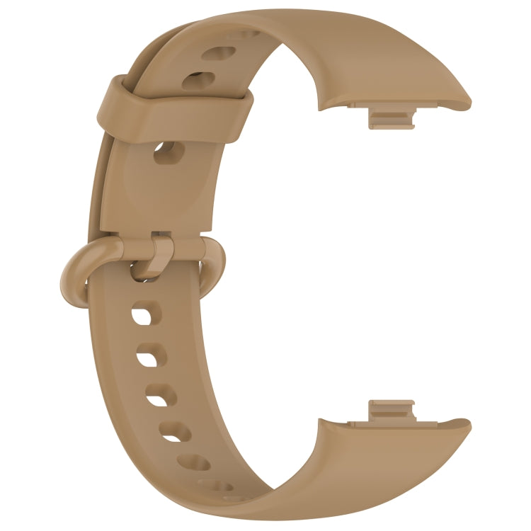 For Redmi Watch 4 Solid Color Colorful Buckle Silicone Watch Band(Coffee) - Watch Bands by PMC TechLife | Online Shopping South Africa | PMC TechLife