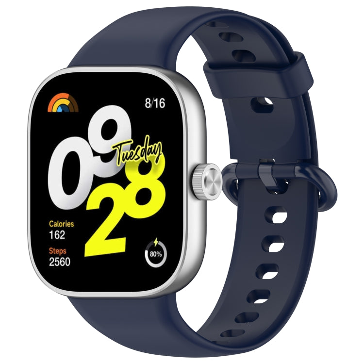 For Xiaomi  Mi Band 8 Pro Solid Color Colorful Buckle Silicone Watch Band(Dark Blue) - Watch Bands by PMC TechLife | Online Shopping South Africa | PMC TechLife