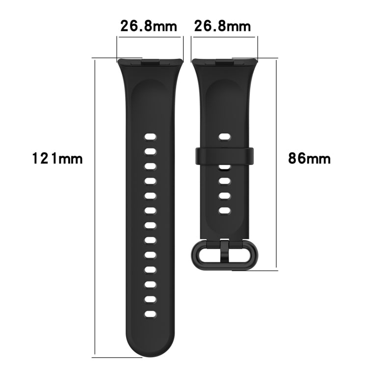 For Redmi Watch 4 Solid Color Colorful Buckle Silicone Watch Band(Dark Green) - Watch Bands by PMC Jewellery | Online Shopping South Africa | PMC Jewellery