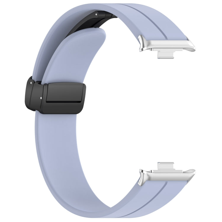 For Redmi Watch 4 Groove Folding Magnetic Buckle Silicone Watch Band(Light Blue) - Watch Bands by PMC TechLife | Online Shopping South Africa | PMC TechLife