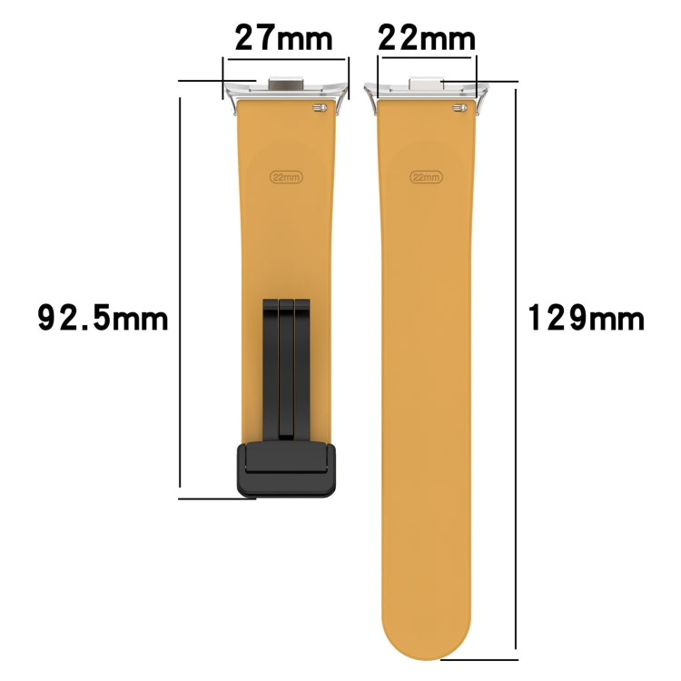 For Redmi Watch 4 Groove Folding Magnetic Buckle Silicone Watch Band(Light Gray) - Watch Bands by PMC TechLife | Online Shopping South Africa | PMC TechLife