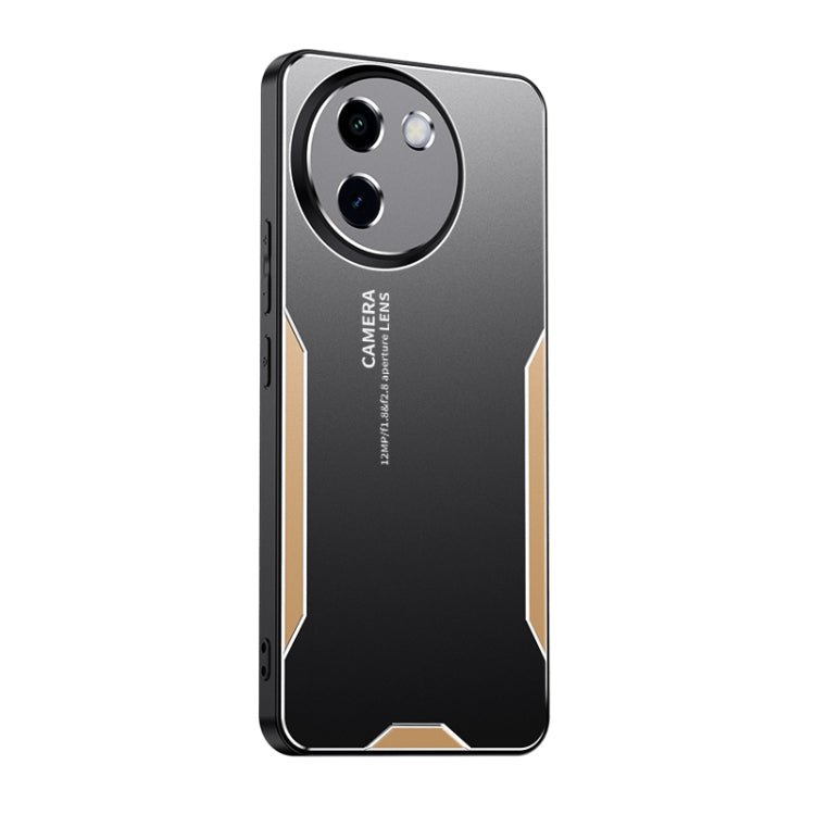 For vivo V30e Blade Series TPU Hybrid Metal Phone Case(Gold) - vivo Cases by PMC TechLife | Online Shopping South Africa | PMC TechLife | Buy Now Pay Later Mobicred