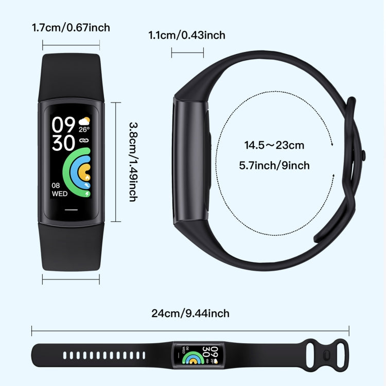 C68L IP67 Waterproof Smart Bracelet Sport Fitness Tracker(Wine Red) - Smart Wristbands by PMC TechLife | Online Shopping South Africa | PMC TechLife