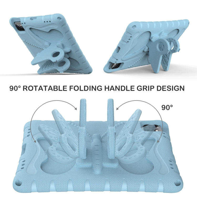 For iPad Air 11 2025 / 2024 Butterfly Bracket EVA Shockproof Tablet Case(Light Blue) - iPad Air 11 2025 / 2024 Cases by PMC TechLife | Online Shopping South Africa | PMC TechLife | Buy Now Pay Later Mobicred