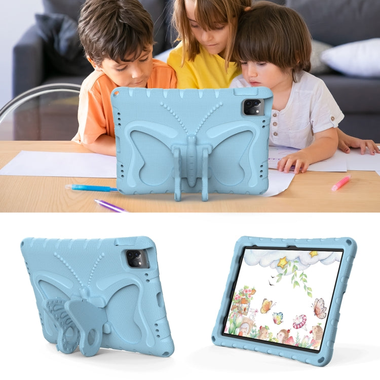 For iPad Air 11 2025 / 2024 Butterfly Bracket EVA Shockproof Tablet Case(Light Blue) - iPad Air 11 2025 / 2024 Cases by PMC TechLife | Online Shopping South Africa | PMC TechLife | Buy Now Pay Later Mobicred