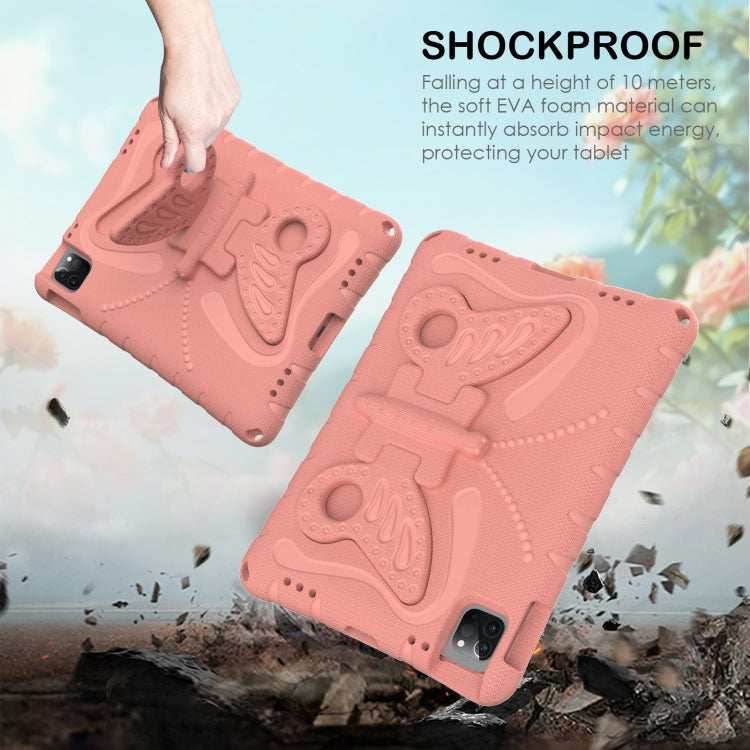 For iPad Pro 11 2024 Butterfly Bracket EVA Shockproof Tablet Case(Pink Orange) - iPad Pro 11 2024 Cases by PMC Jewellery | Online Shopping South Africa | PMC Jewellery | Buy Now Pay Later Mobicred