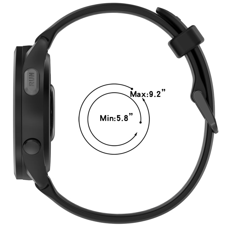 For Garmin Forerunner 255 22mm Two Color Textured Silicone Watch Band(Starlight + Black) - Watch Bands by PMC TechLife | Online Shopping South Africa | PMC TechLife