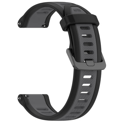 For Xiaomi Haylou GST LS09B 22mm Two Color Textured Silicone Watch Band(Grey+Black) - Watch Bands by PMC Jewellery | Online Shopping South Africa | PMC Jewellery