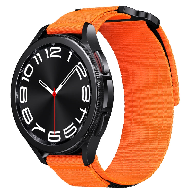 20mm Two Color Nylon Canvas Hook And Loop Fastener Watch Band(Orange+Black) - 20mm Bands by PMC Jewellery | Online Shopping South Africa | PMC Jewellery