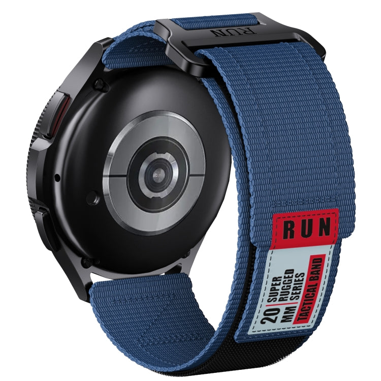 22mm Two Color Nylon Canvas Hook And Loop Fastener Watch Band(Blue+Red) - free shipping - PMC TechLife - Order now!