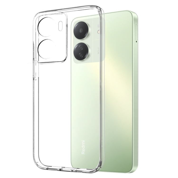 For Xiaomi Redmi 13C 4G NORTHJO Transparent TPU Phone Case with Tempered Glass Film(Transparent) - 13C Cases by NORTHJO | Online Shopping South Africa | PMC Jewellery