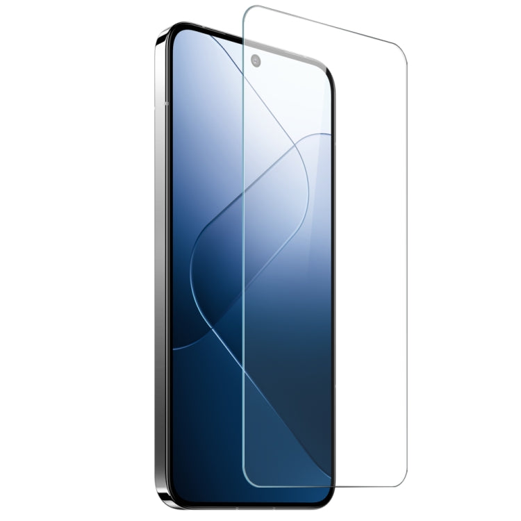 For Xiaomi 14 5G NORTHJO Transparent TPU Phone Case with Tempered Glass Film(Transparent) - 14 Cases by NORTHJO | Online Shopping South Africa | PMC Jewellery | Buy Now Pay Later Mobicred