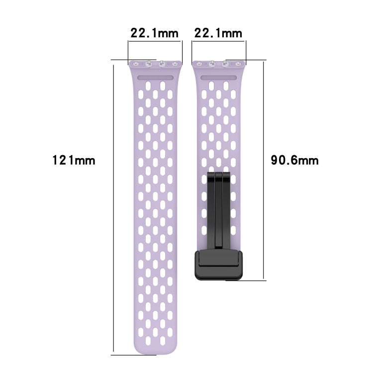 For Samsung Galaxy Fit 3 Hole Style Magnetic Folding Buckle Silicone Watch Band(Orange) - Watch Bands by PMC TechLife | Online Shopping South Africa | PMC TechLife