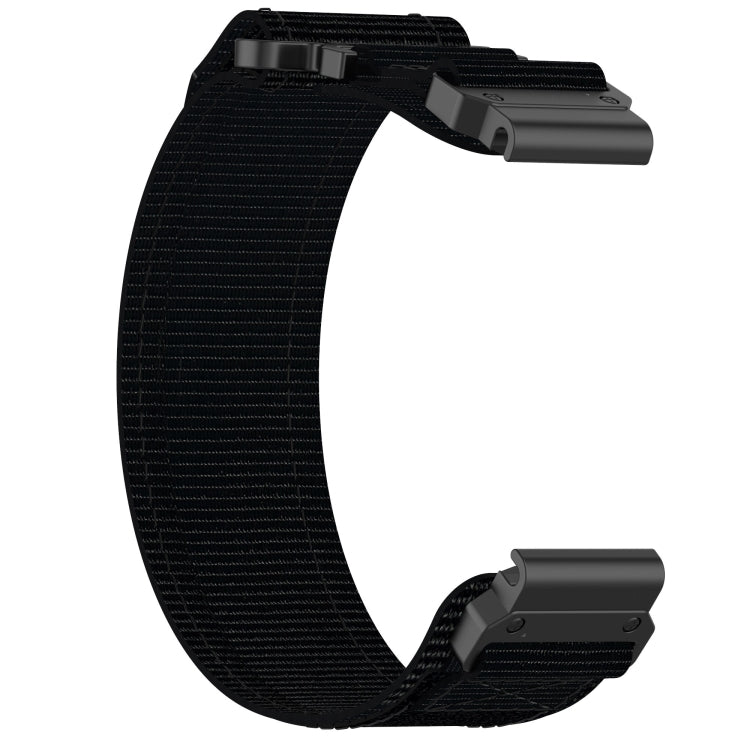 For Garmin MARQ Adventurer Gen 2 22mm Nylon Hook And Loop Fastener Watch Band(Black) - Watch Bands by PMC Jewellery | Online Shopping South Africa | PMC Jewellery