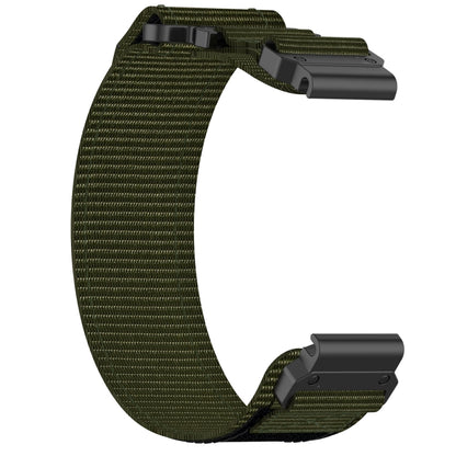 For Garmin Approach S62 22mm Nylon Hook And Loop Fastener Watch Band(Army Green) - Watch Bands by PMC Jewellery | Online Shopping South Africa | PMC Jewellery