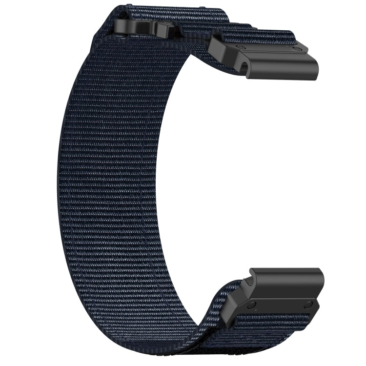 For Garmin Fenix 6 22mm Nylon Hook And Loop Fastener Watch Band(Blue) - Watch Bands by PMC Jewellery | Online Shopping South Africa | PMC Jewellery