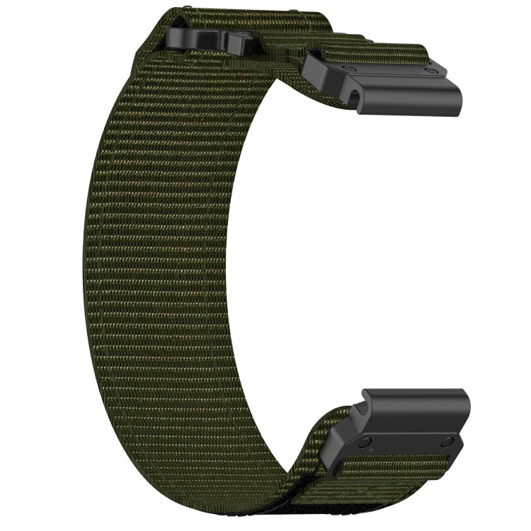 For Garmin Instinct 2 22mm Nylon Hook And Loop Fastener Watch Band(Army Green) - Watch Bands by PMC Jewellery | Online Shopping South Africa | PMC Jewellery