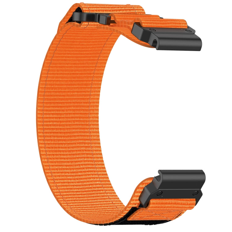For Garmin Instinct 2X Solar 26mm Nylon Hook And Loop Fastener Watch Band(Orange) - Watch Bands by PMC TechLife | Online Shopping South Africa | PMC TechLife