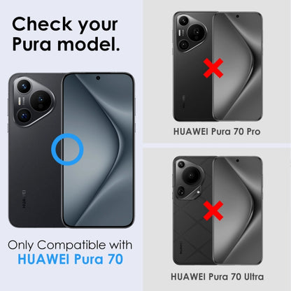 For Huawei Pura 70 NORTHJO Camera Lens CD Vein Metal Ring Tempered Glass Film(Black) - Huawei Tempered Glass by NORTHJO | Online Shopping South Africa | PMC Jewellery | Buy Now Pay Later Mobicred