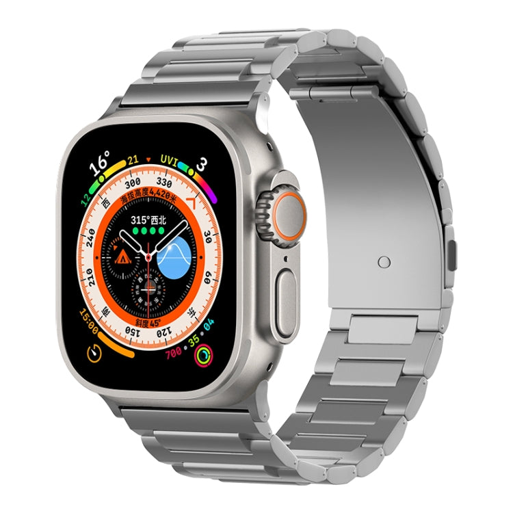 For Apple Watch Series 9 45mm I-Shaped Titanium Watch Band(Grey) - Watch Bands by PMC TechLife | Online Shopping South Africa | PMC TechLife