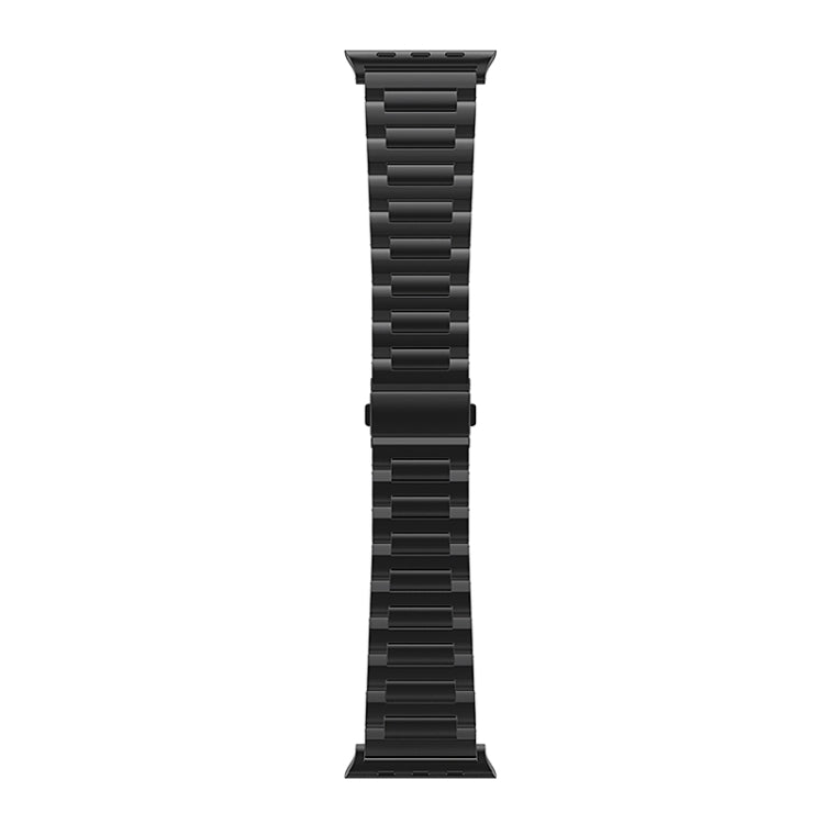 For Apple Watch SE 2023 44mm I-Shaped Titanium Watch Band(Black) - Watch Bands by PMC TechLife | Online Shopping South Africa | PMC TechLife