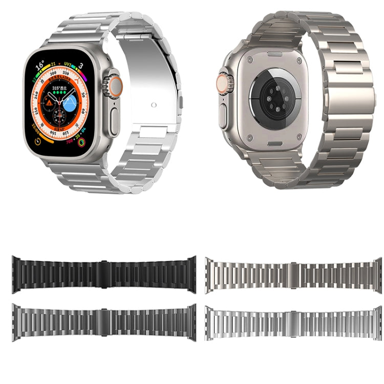 For Apple Watch Series 8 45mm I-Shaped Titanium Watch Band(Sliver) - Watch Bands by PMC TechLife | Online Shopping South Africa | PMC TechLife