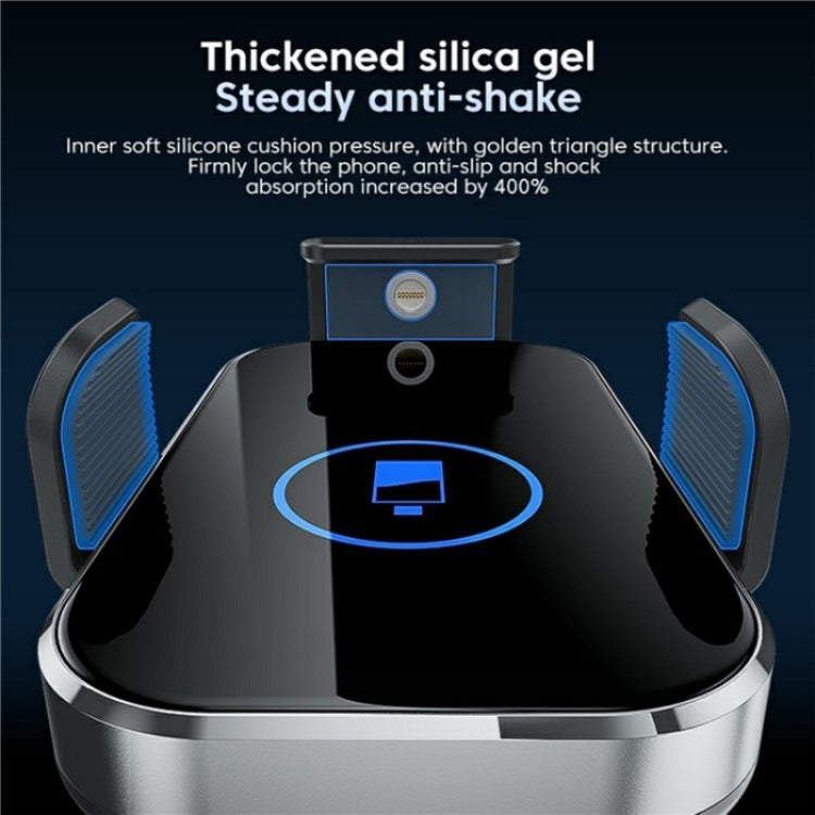 X10s Car Air Vent Hook 66W High Power Intelligent Induction Wireless Charger(Silver) - Wireless Charging Pads by PMC TechLife | Online Shopping South Africa | PMC TechLife | Buy Now Pay Later Mobicred
