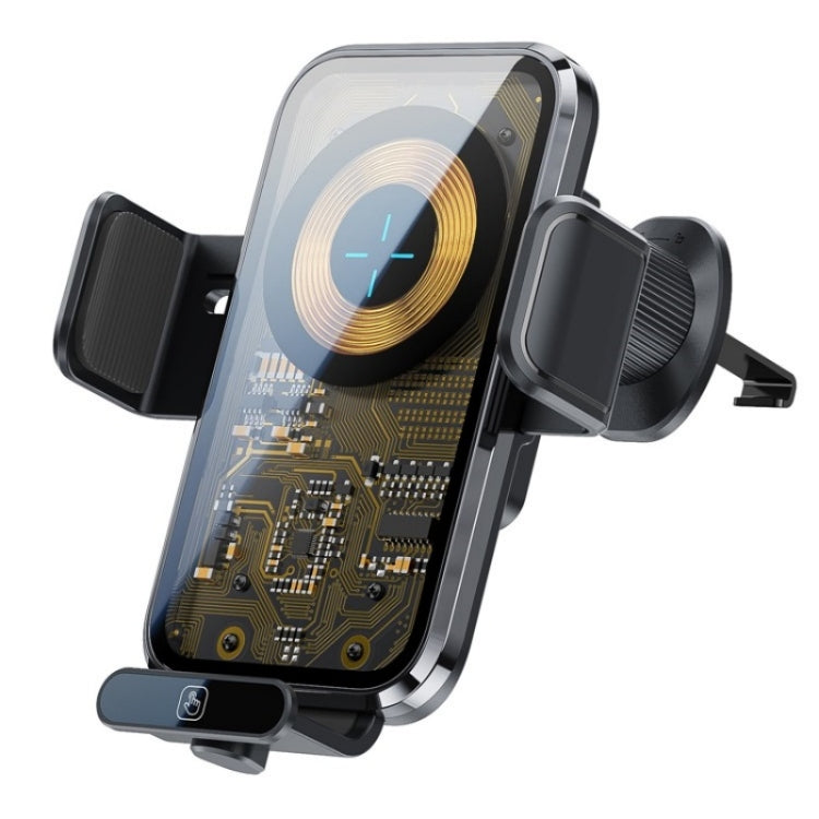 X11s 66W High Power Transparent Car Wireless Charger Phone Bracket(Titanium) - Wireless Charging Pads by PMC TechLife | Online Shopping South Africa | PMC TechLife | Buy Now Pay Later Mobicred