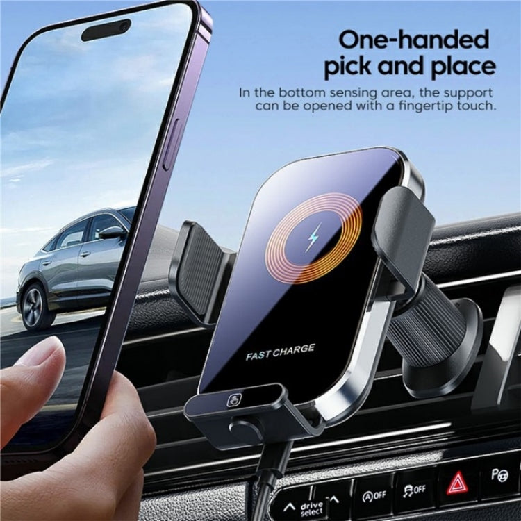X12s Car Air Vent Wireless Charger 66W High Power Intelligent Induction Holder(Silver) - free shipping - PMC TechLife - Order now!