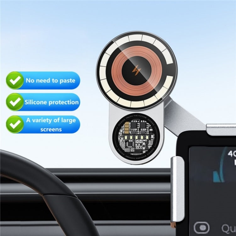 A8S 15W Wireless Charging New Energy Vehicle Navigation Bracket For Tesla Car Screen Base - Car Charger by PMC TechLife | Online Shopping South Africa | PMC TechLife | Buy Now Pay Later Mobicred