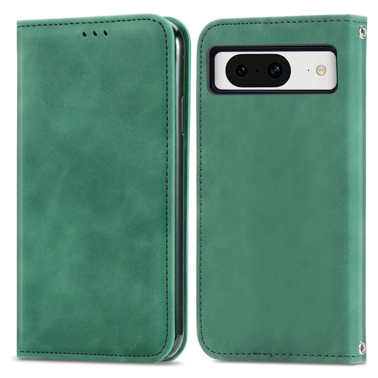 For Google Pixel 9 Retro Skin Feel Magnetic Flip Leather Phone Case(Green) - Google Cases by PMC Jewellery | Online Shopping South Africa | PMC Jewellery | Buy Now Pay Later Mobicred