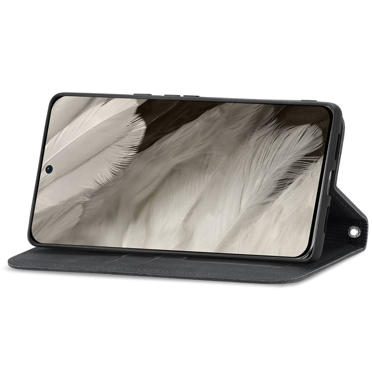 For Google Pixel 9 Retro Skin Feel Magnetic Flip Leather Phone Case(Black) - Google Cases by PMC TechLife | Online Shopping South Africa | PMC TechLife | Buy Now Pay Later Mobicred