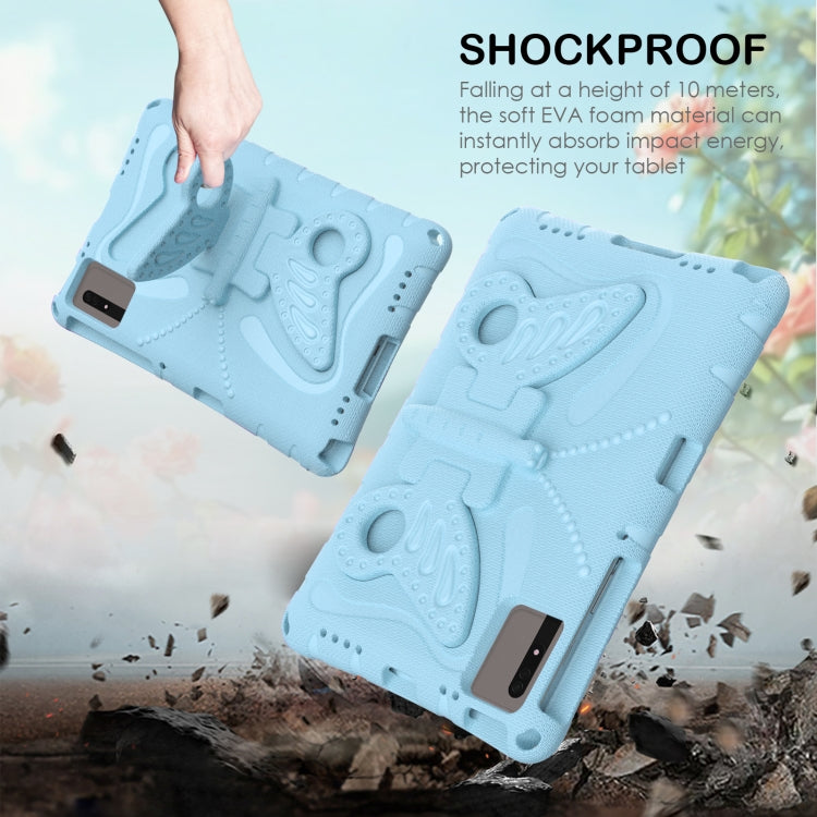 For Samsung Galaxy Tab S9 FE X510 Butterfly Bracket EVA Shockproof Tablet Case(Light Blue) - Galaxy Tab S9 FE by PMC Jewellery | Online Shopping South Africa | PMC Jewellery | Buy Now Pay Later Mobicred