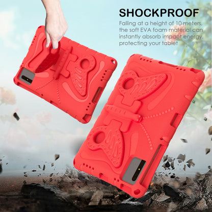 For Samsung Galaxy Tab S9 11 X710 Butterfly Bracket EVA Shockproof Tablet Case(Red) - Other Galaxy Tab PC by PMC Jewellery | Online Shopping South Africa | PMC Jewellery | Buy Now Pay Later Mobicred