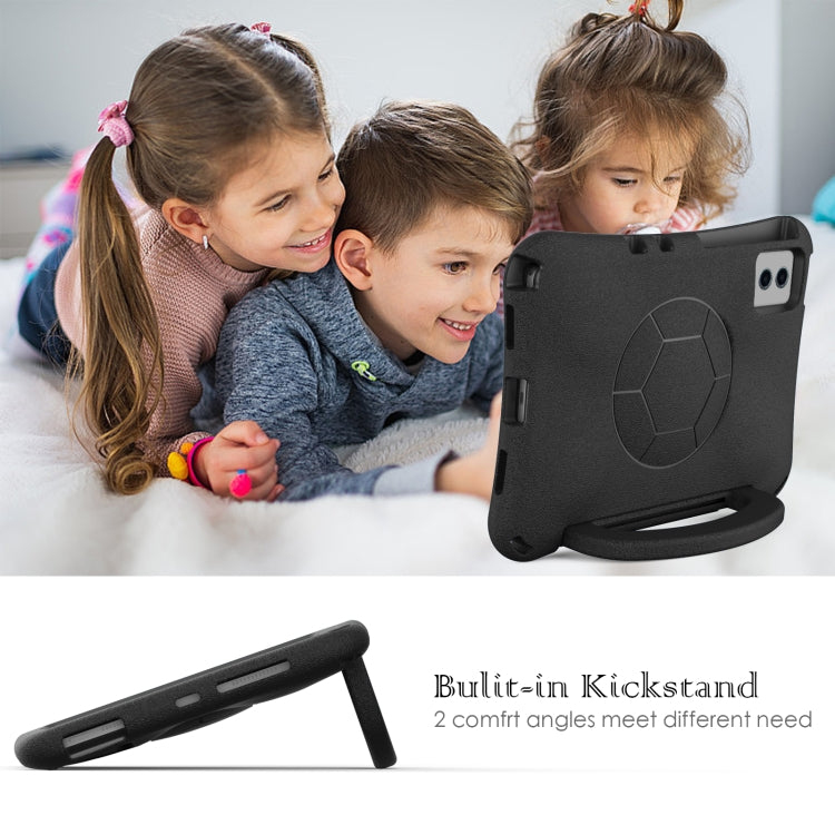 For Lenovo Tab M11 / Xiaoxin Pad 11 2024 Handle Football Shaped EVA Shockproof Tablet Case(Black) - Lenovo by PMC Jewellery | Online Shopping South Africa | PMC Jewellery | Buy Now Pay Later Mobicred